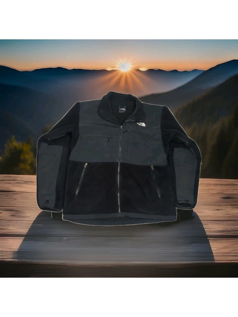 The North Face Polartec Denali Fleece Jacket Mens XL X-Large Black Retro Classic